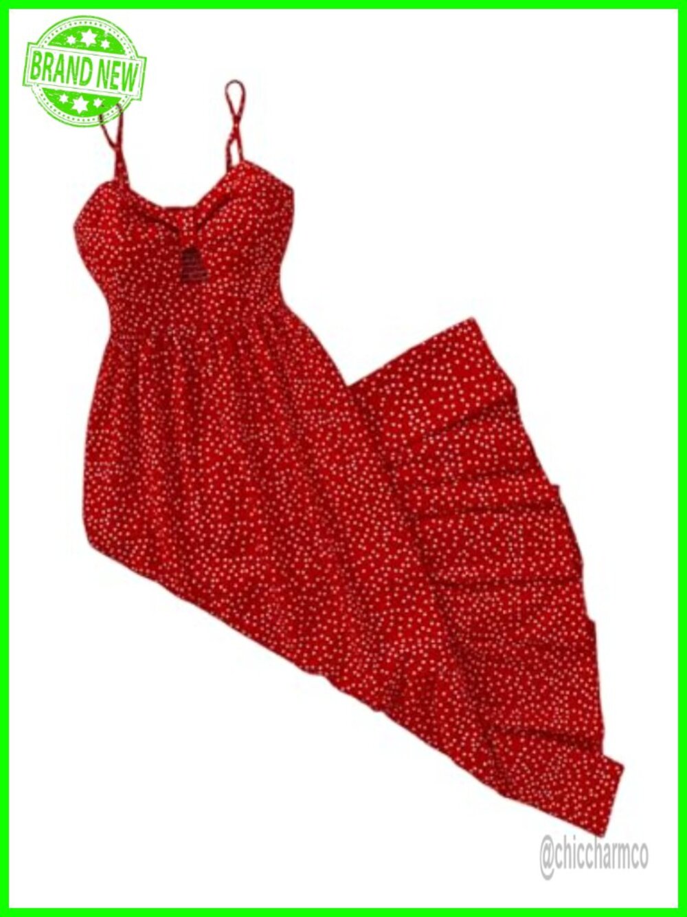 Floerns Women's Cut Out Polka Dots A Line Tiered Flowy Wedding Guest Dress